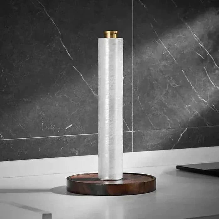 Lisslune | Walnut Wood Paper Towel Holder Stand