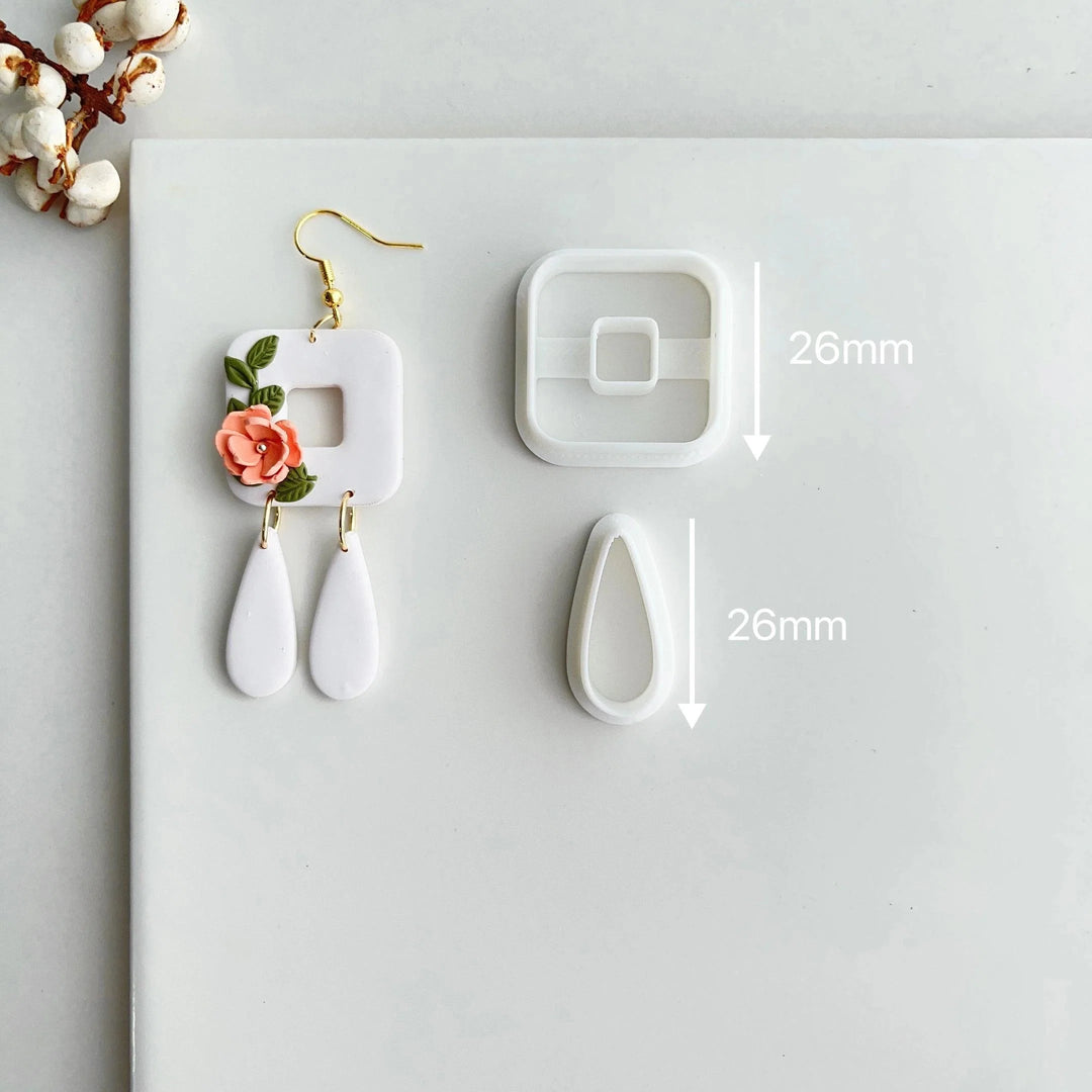 Lisslune | Creative geometric polymer ceramic cutters for unique earring creations