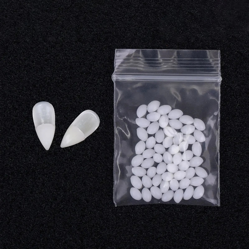 Rynx | Halloween Decoration Vampire Teeth Large Teeth Prosthetics Halloween Cosplay Props Artificial Large Teeth with Strong Glue Halloween Props