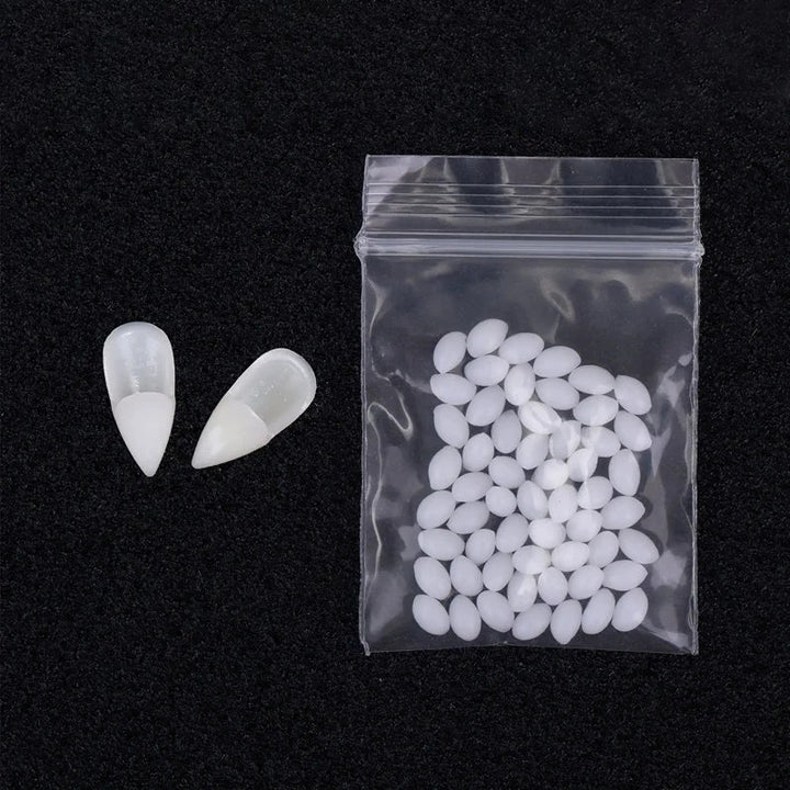 Rynx | Halloween Decoration Vampire Teeth Large Teeth Prosthetics Halloween Cosplay Props Artificial Large Teeth with Strong Glue Halloween Props