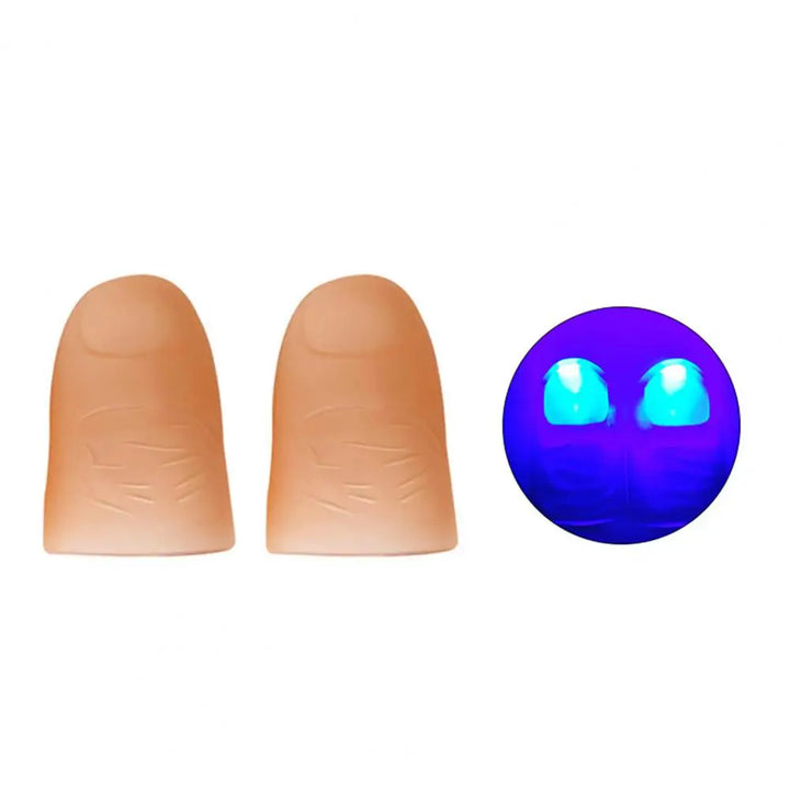 Rynx | 2Pcs Thumb Finger Light Magic Thumb Light Toy for Adults Magic Trick Props Led Blinking Finger Halloween Party Kids Toy