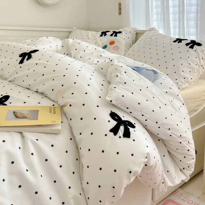 Rynx | INS washed cotton bedding set with pillowcase bed sheet single bed double bed orange duvet cover queen/king double bed