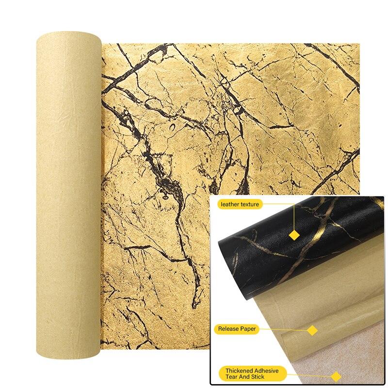 Lisslune | Marble Effect Self-Adhesive Synthetic Leather Craft Sheets - Must-Have for Creative Transformations
