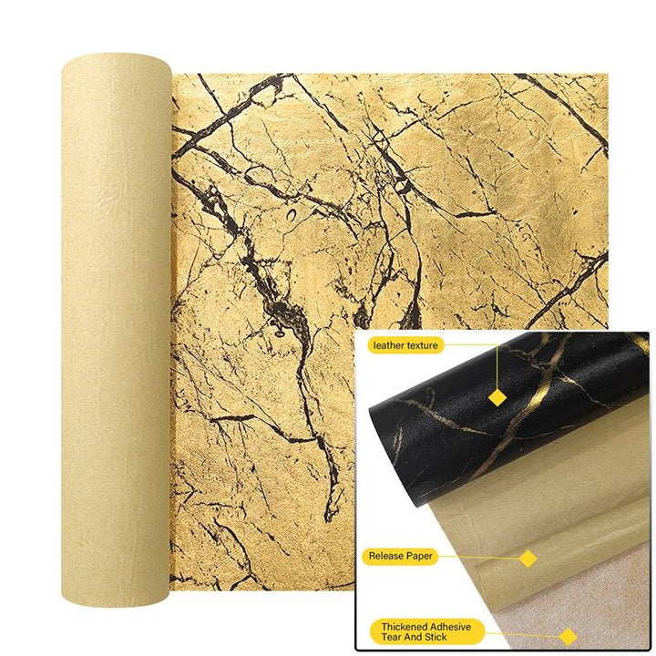 Lisslune | Marble Effect Self-Adhesive Synthetic Leather Craft Sheets - Must-Have for Creative Transformations
