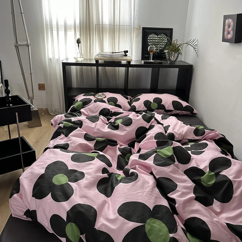 Rynx | Bedding duvet cover stripes boys girls twin queen size duvet cover pillowcase bedding adult fashion home textiles Nordic sling