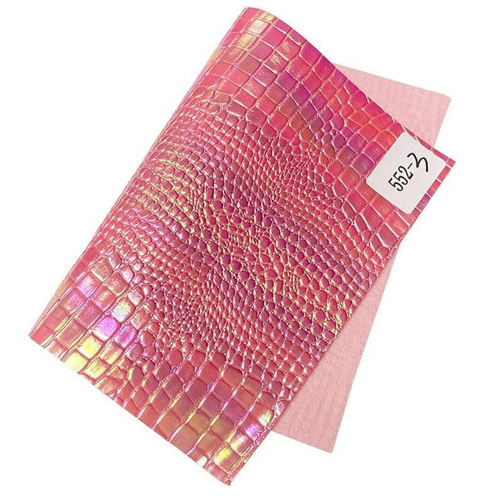 Lisslune | Lively Metallic Crocodile Texture Synthetic Leather Craft Kit