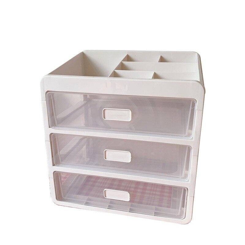 Lisslune | Versatile stackable desk organizer with drawer and brush holder for a tidy workspace