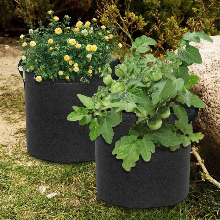 Lisslune | Felt plant sack with carrying handles – Breathable and durable for garden plants and flowers