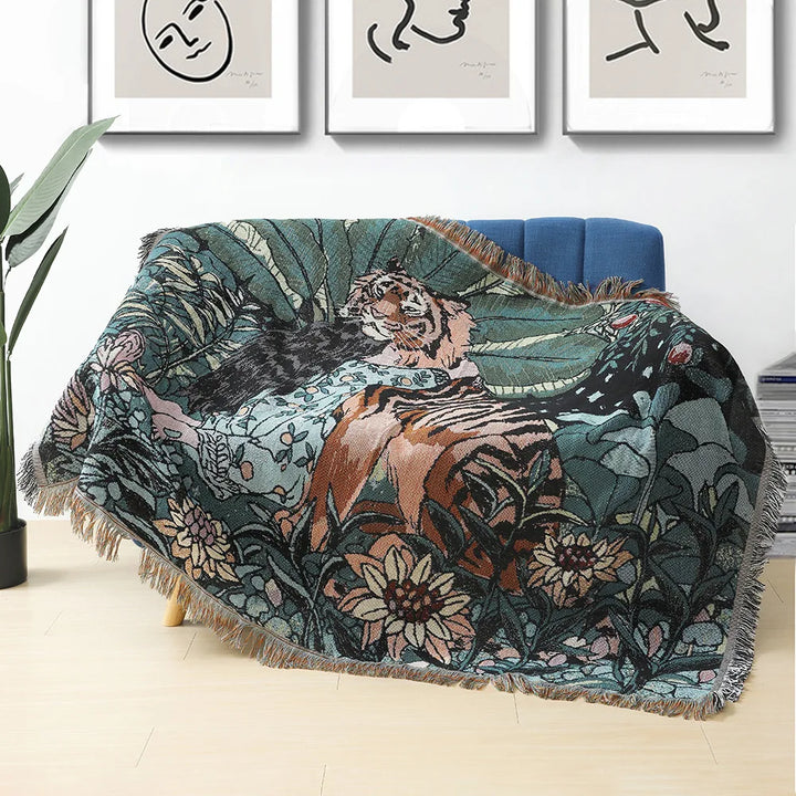 Lisslune | Boho Garden Flower Blanket