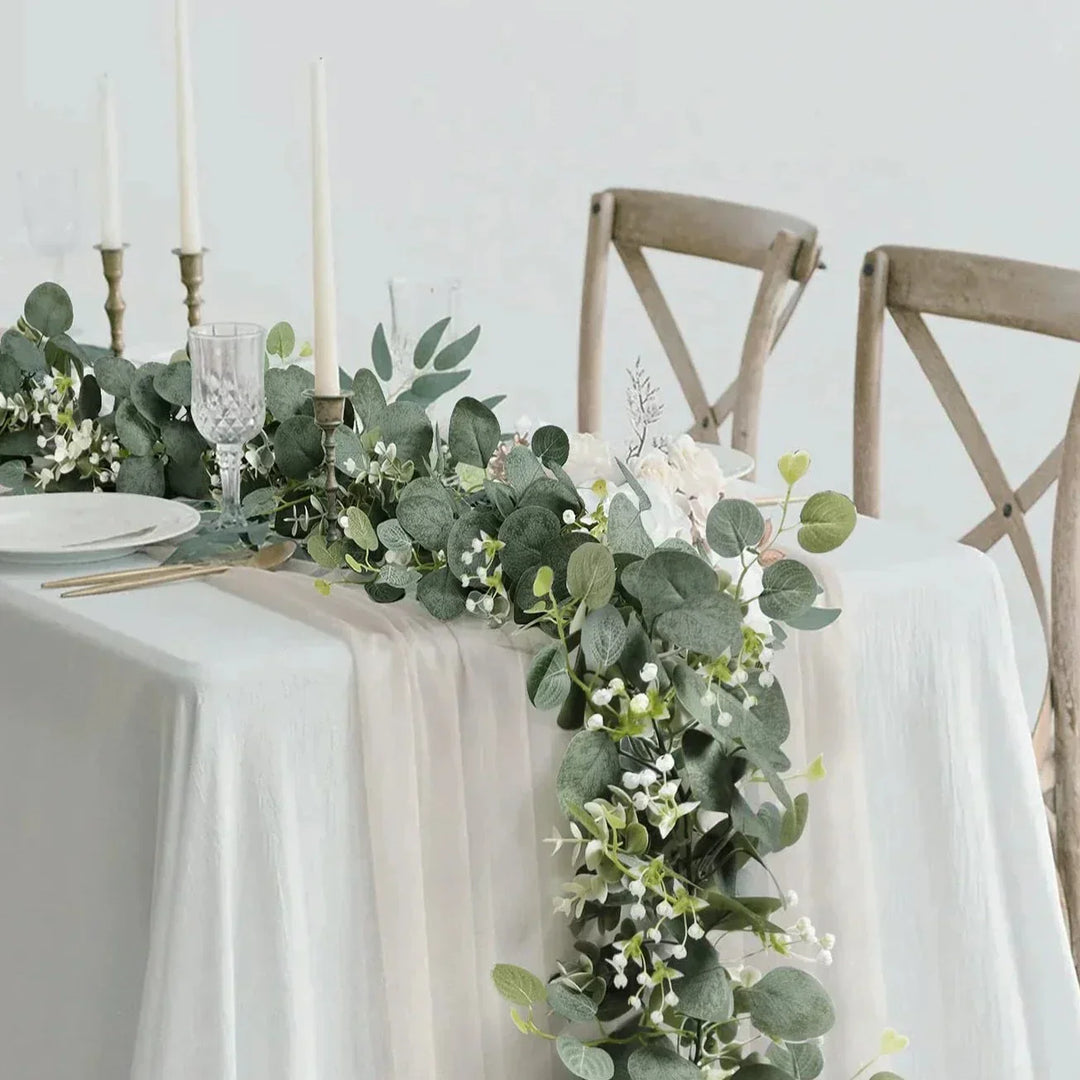 Lisslune | Garland - EucaGreen - Artificial Eucalyptus - 2-piece Set