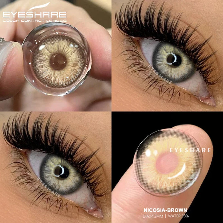 Rynx | 2pcs naturally colored contact lenses for gray pupils lens blue eye contact lenses yearly beauty makeup green eye contact lenses