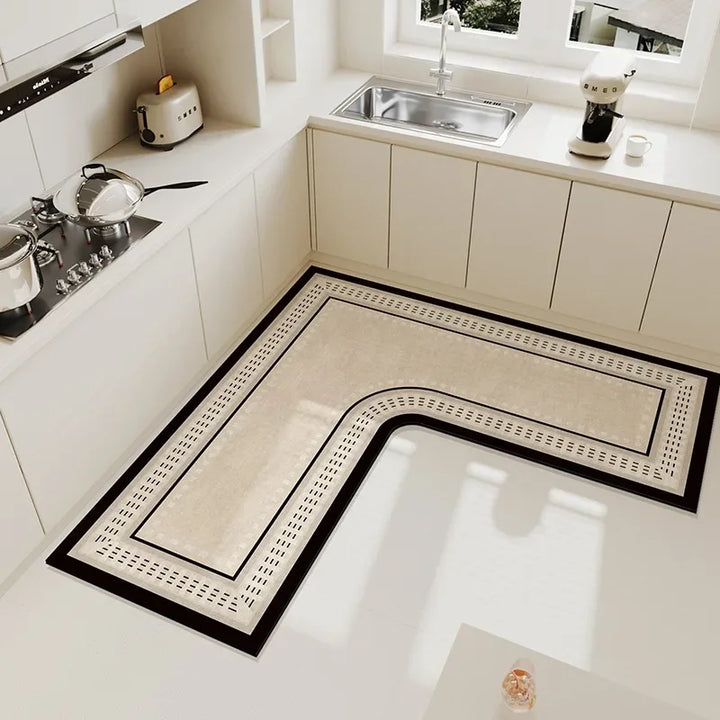 Rynx | Kitchen Rug L-Shape Floor Mat Non-Slip Mats Water Absorbent Quick Drying Kitchen Carpet