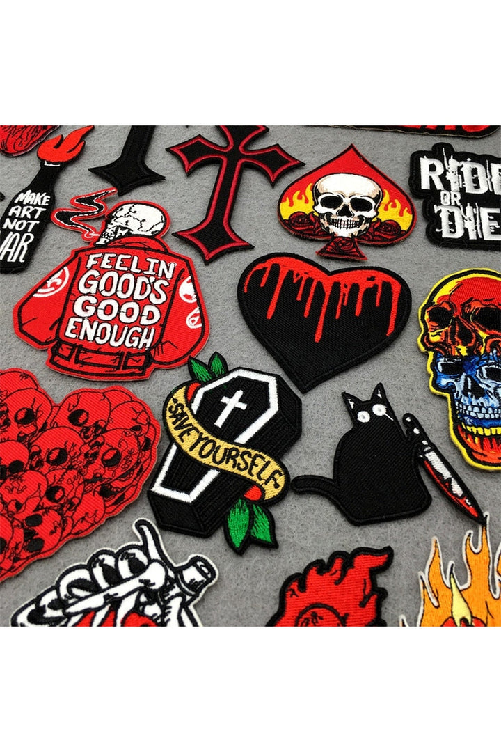 Lisslune | Punk embroidered patch set
