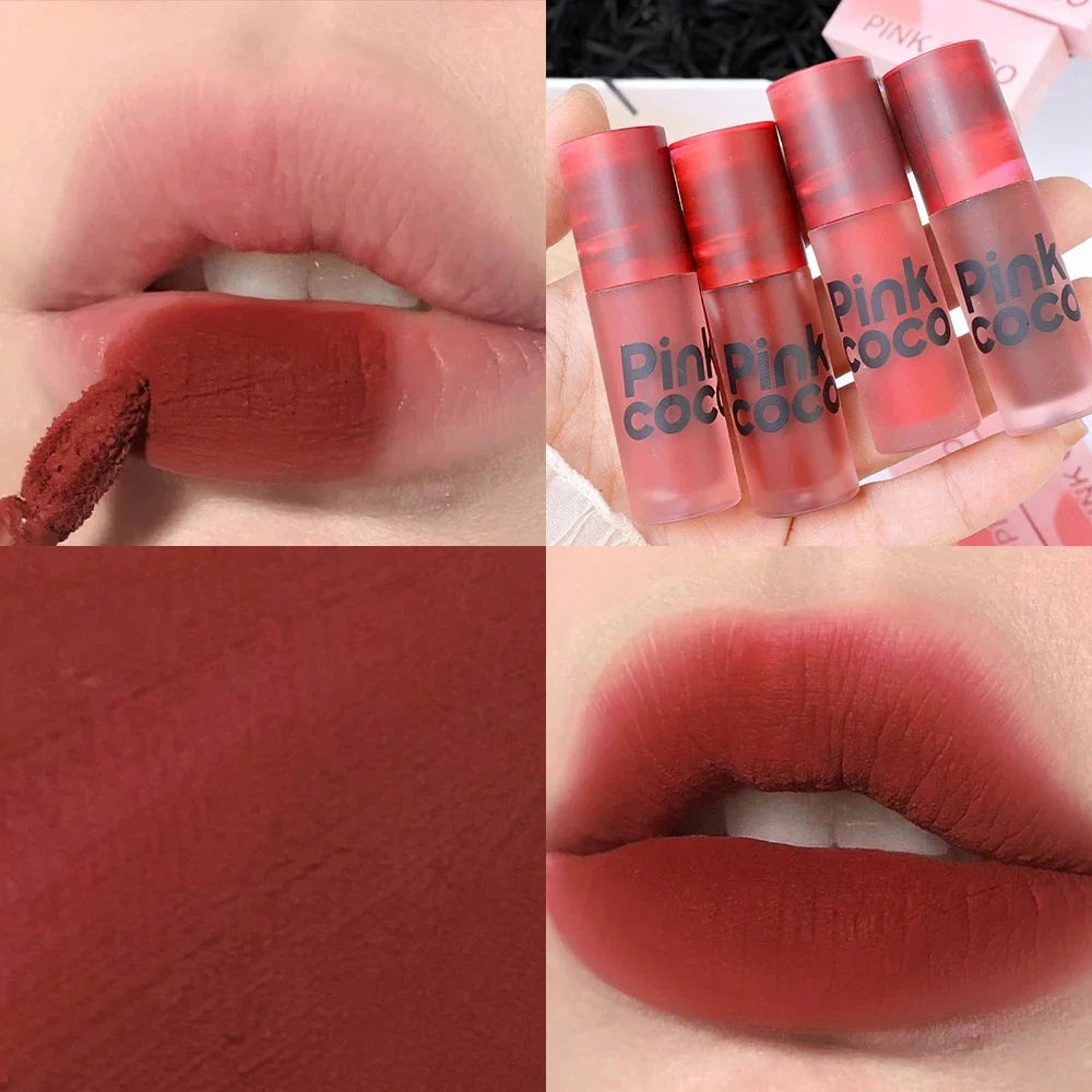 Rynx | Velvet Matte Liquid Lipstick Makeup Waterproof Long-lasting Moisturizing Lip Mud Gentle Nude Brown Lip Color Pigments Lip Gloss