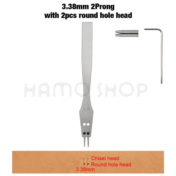 Lisslune | Premium Replaceable Round Chisel Tool Set for Leatherworking