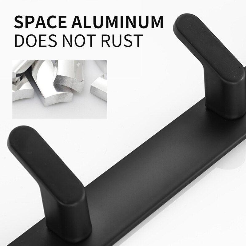 Lisslune | Over-Door Aluminum Hook Organizer: Stylish Storage Solution for Kitchen and Bathroom