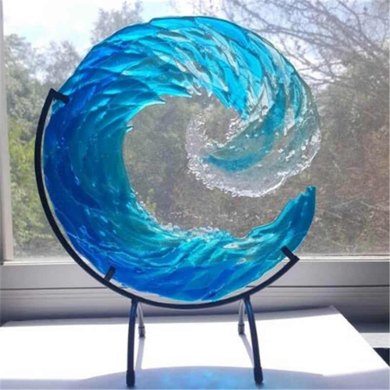 Lisslune | WaveFlow artistic glass art of the majestic sea