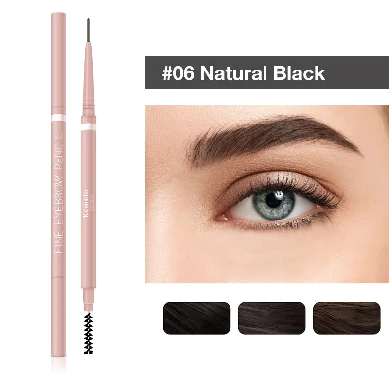 Rynx | 1PC Waterproof Dual-Sided Eyebrow Pencil 1.5 mm Ultra-Fine Eyebrow Pencil Sweat-Proof Long-Lasting Professional Eye Makeup
