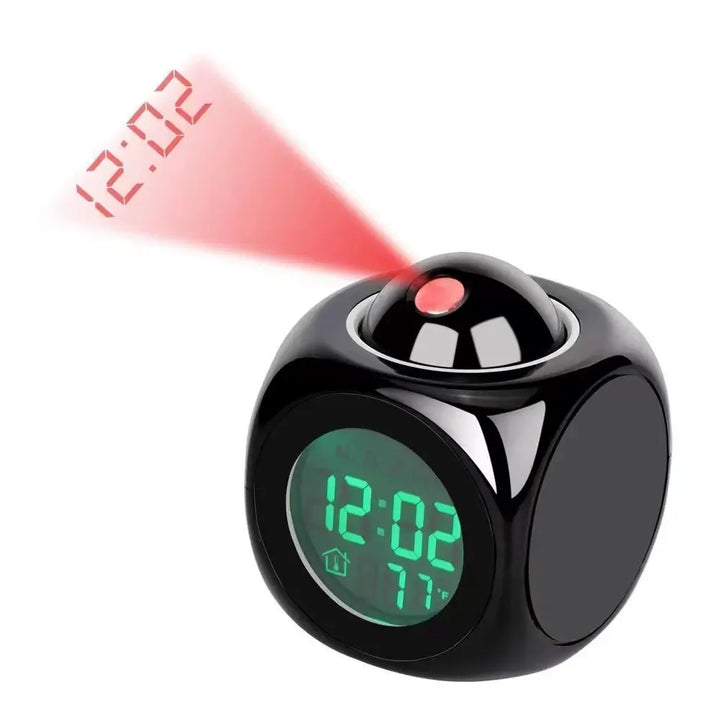 Lisslune | AlarmBeam Projection Clock with Temperature and Dual Alarm – LED Display