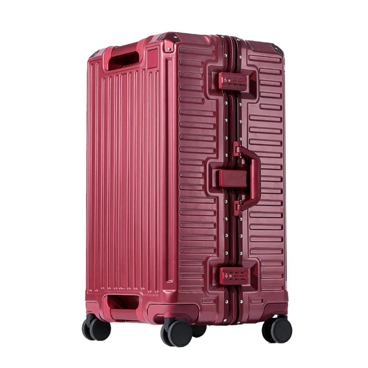 Lisslune | Zagreb – Wide Handle Hardshell Suitcase with Aluminium Frame & 360° Spinner Wheels