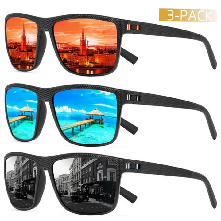 Lisslune | ZichtZeker 3-Piece Set Polarized Sunglasses – UV400 Protection & Comfort