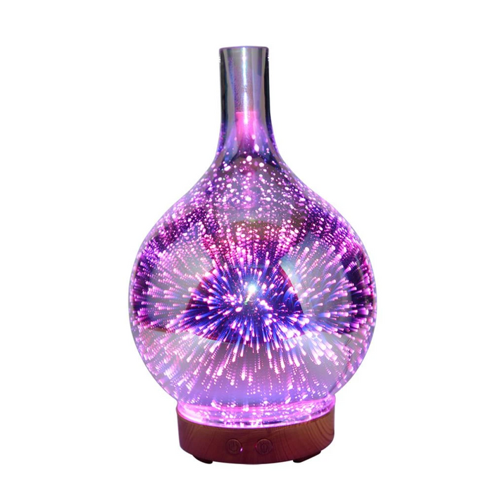Lisslune | AromaBurst 3D Glass Essential Oil Diffuser with LED Lights