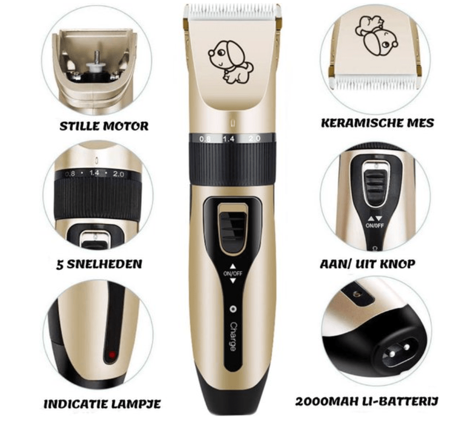 Lisslune | Professional Dog Clipper with Brush & 5 Speeds
