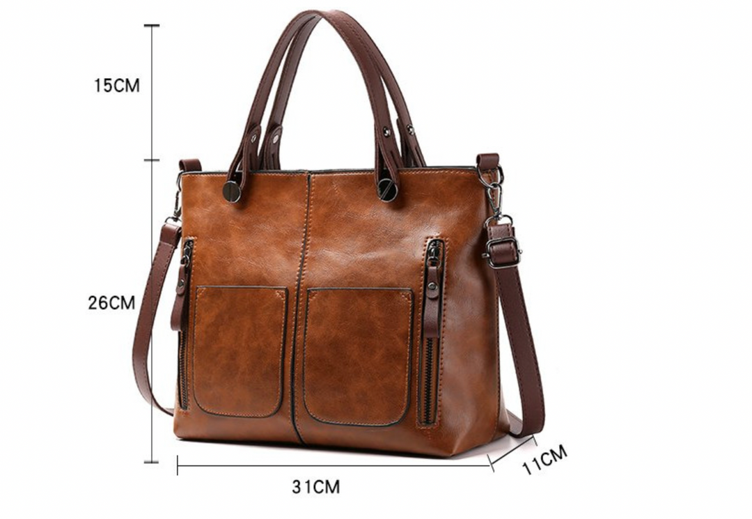 Lisslune | Elly – Women’s Vintage Leather Shoulder Bag | Handmade & Elegant Design
