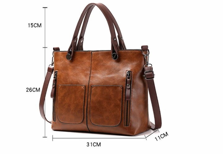 Lisslune | Elly – Women’s Vintage Leather Shoulder Bag | Handmade & Elegant Design