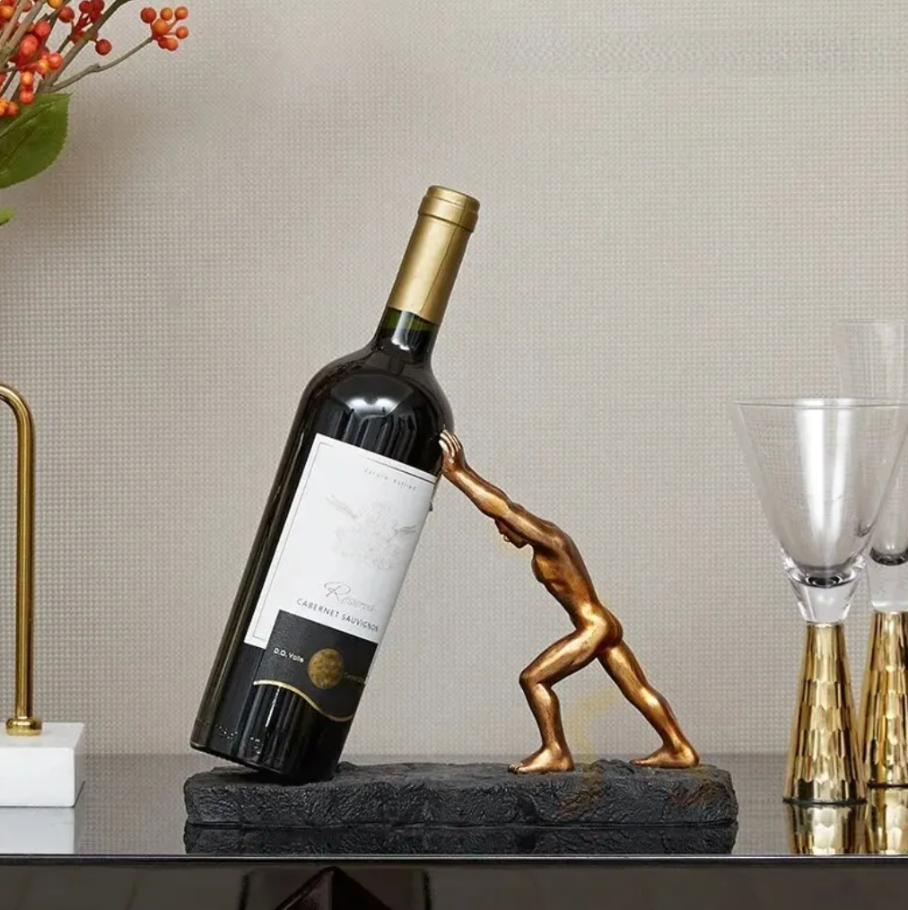 Lisslune | Metal Wine Bottle Holder Elegant Tabletop Rack