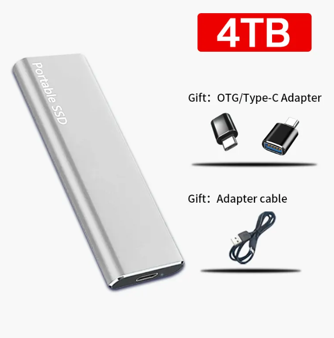 Lisslune | 4TB USB-C Portable External Hard Drive for PC & Mac