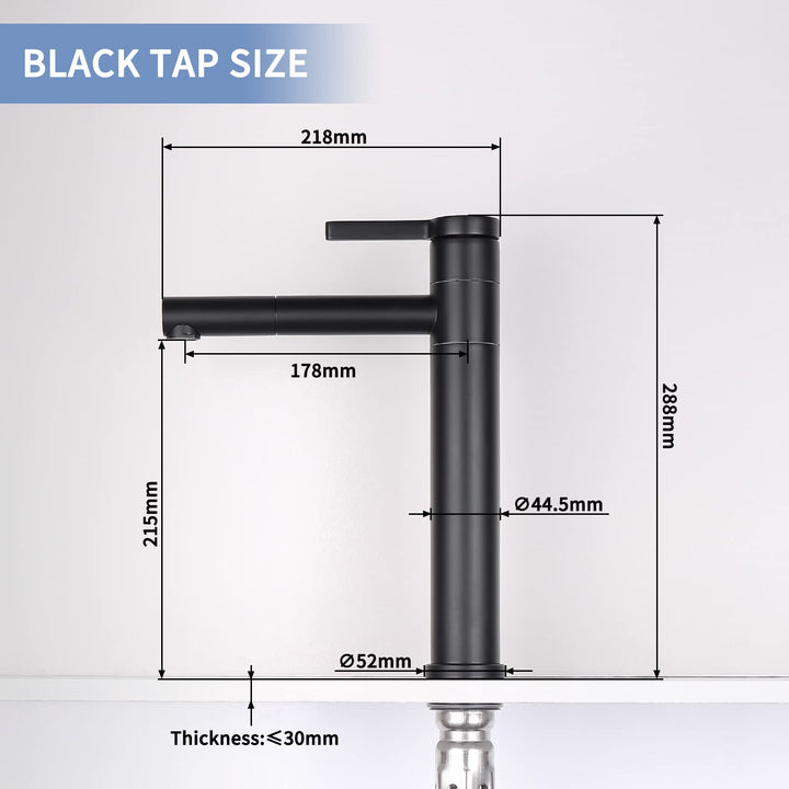 Lisslune | Double 360° swivel High sink mixer Chrome faucet Bathroom for sink in bathroom fittings