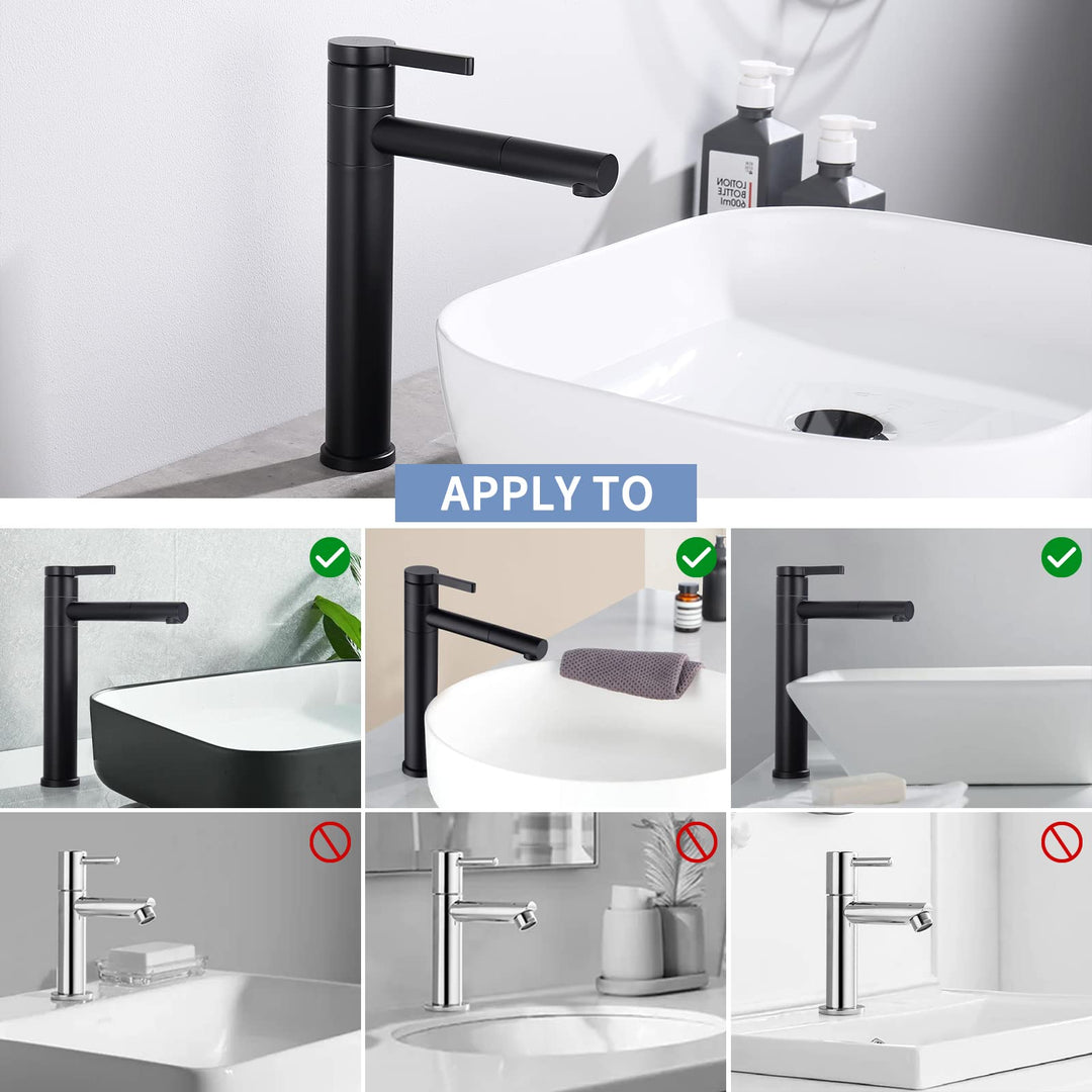Lisslune | Double 360° swivel High sink mixer Chrome faucet Bathroom for sink in bathroom fittings