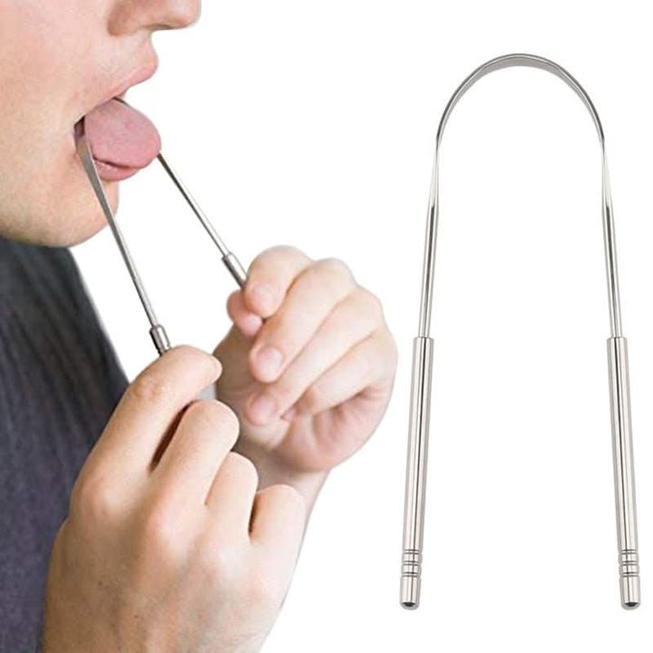 Lisslune | Stainless Steel Tongue Scraper for Fresh Breath & Better Oral Hygiene