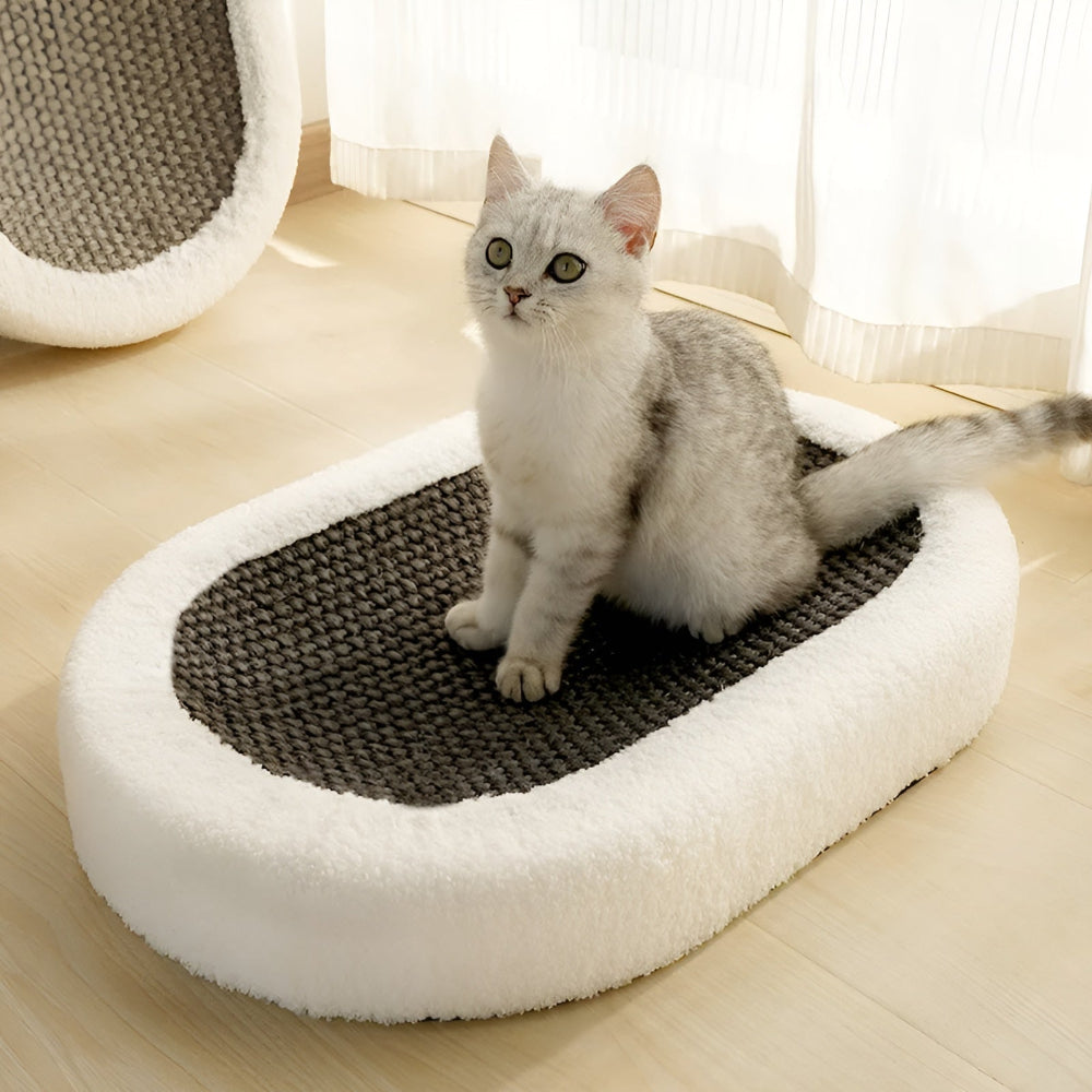 Lisslune | Luxury Cat Bed with Scratching Surface – Plush 2-in-1 Cat Furniture