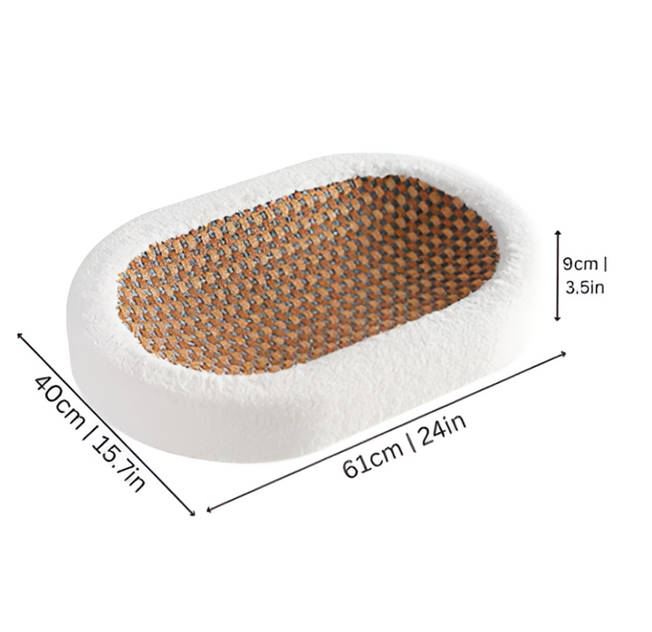 Lisslune | Luxury Cat Bed with Scratching Surface – Plush 2-in-1 Cat Furniture