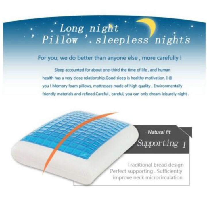 Lisslune | Deluxe memory foam pillow with cooling gel top
