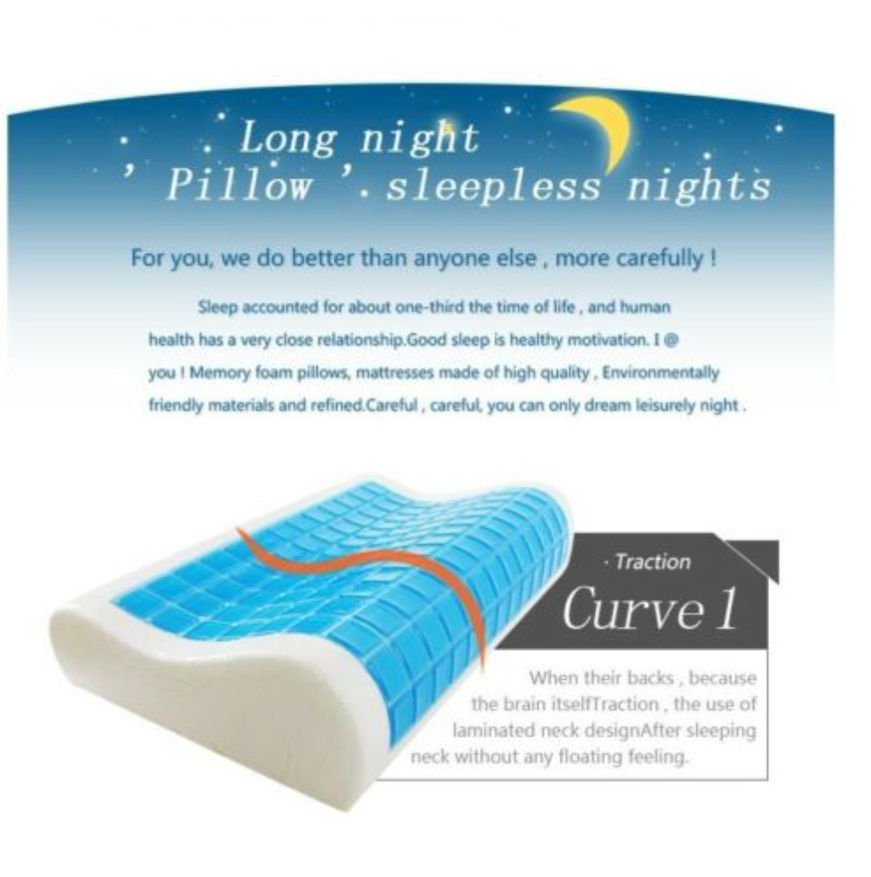 Lisslune | Deluxe memory foam pillow with cooling gel top