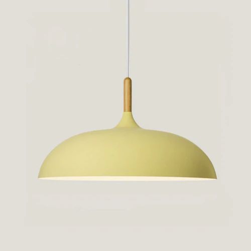 Lisslune | Pendant lights made of metal and wood in delicate pastel shades