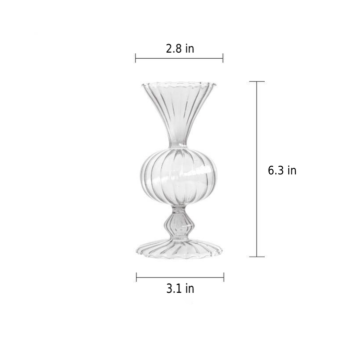 Lisslune | Petal-Textured-Glass Accents & Vases