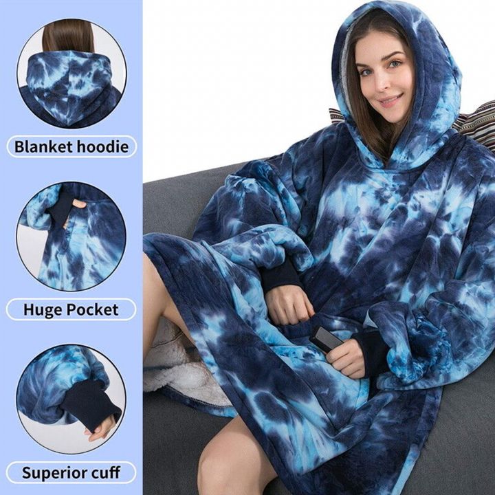 Lisslune | Therapeutic Rainbow Batik Blanket Hoodie