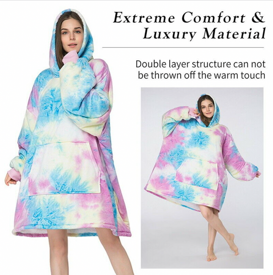Lisslune | Therapeutic Rainbow Batik Blanket Hoodie