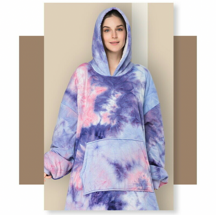 Lisslune | Therapeutic Rainbow Batik Blanket Hoodie
