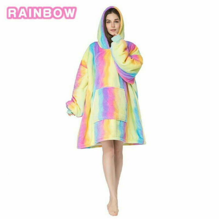 Lisslune | Therapeutic Rainbow Batik Blanket Hoodie