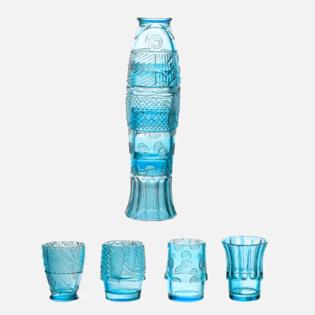 Lisslune | Colored Glass Cup Set in Koi Fish Shape - Sale