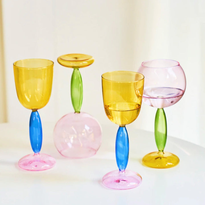 Lisslune | Borosilicate 3-Color Glassware - Wine Glass