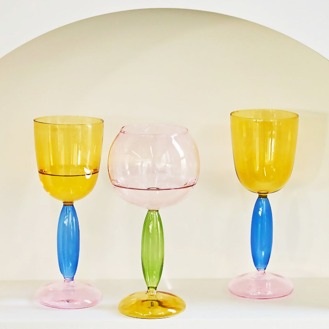 Lisslune | Borosilicate 3-Color Glassware - Wine Glass