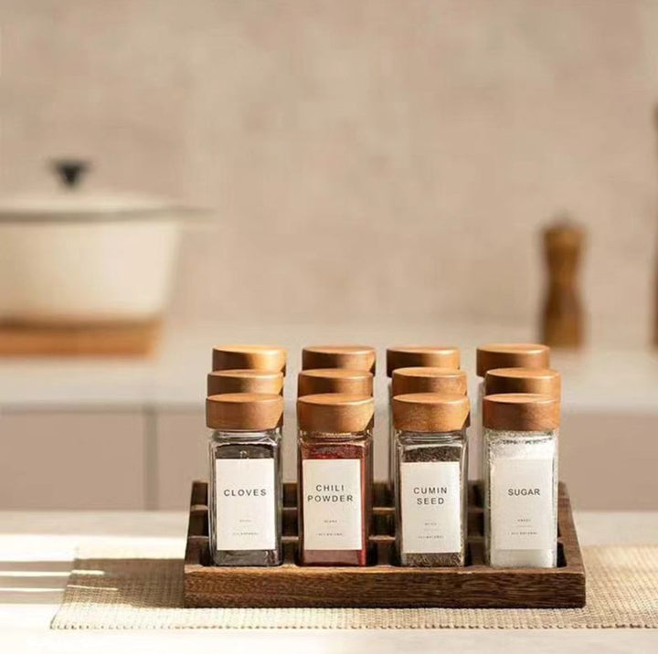 Lisslune | 12 Piece Spice Storage Jars