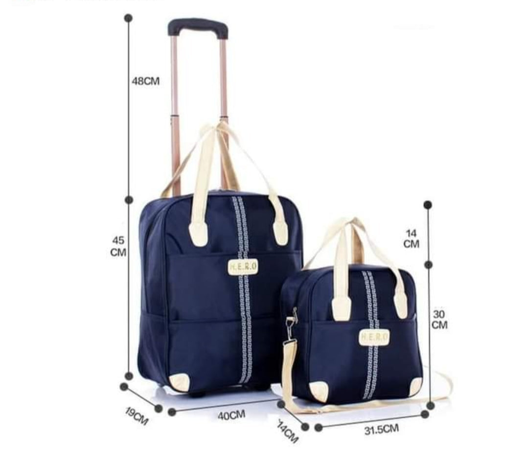 Lisslune | 2 in 1 Trolley Traveling Bag with a boarding bag