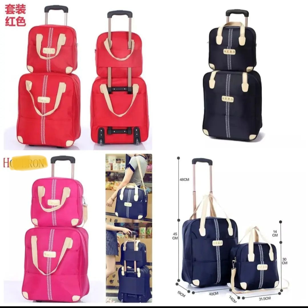 Lisslune | 2 in 1 Trolley Traveling Bag with a boarding bag